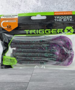 Trigger X Swimming Worm negro, azul, morado